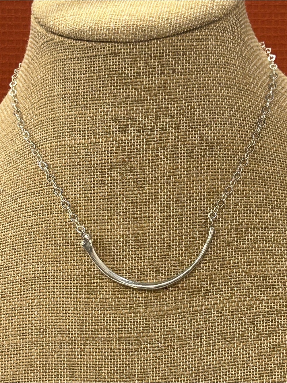Artisan Sterling Silver bone pendant necklace. Bone and feather tag. Goth witchy